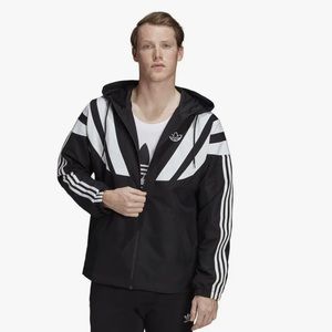 adidas ORIGINALS RETRO BALANTA 96 WIND JACKET TRACK TOP BLACK FOOTBALL NEW